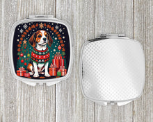 Load image into Gallery viewer, Beagle Christmas Compact Mirror – Stylish Purse Mirror with Artistic Covers