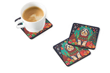 Load image into Gallery viewer, Bearded Collie Christmas Coasters - Set of 4 Lightweight Foam, Absorbent Drink Coasters