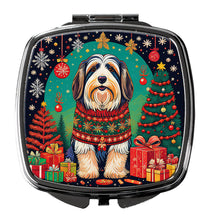 Load image into Gallery viewer, Bearded Collie Christmas Compact Mirror – Stylish Purse Mirror with Artistic Covers
