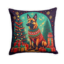 Load image into Gallery viewer, Belgian Malinois Christmas Throw Pillow - 14x14 Decorative Pillow – Art for Your Home &amp; Patio
