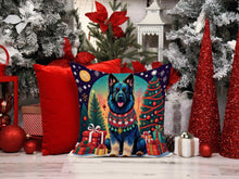 Load image into Gallery viewer, Belgian Sheepdog Christmas Fabric Decorative Pillow