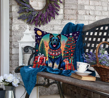 Load image into Gallery viewer, Belgian Sheepdog Christmas Fabric Decorative Pillow