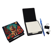 Load image into Gallery viewer, Belgian Tervuren Christmas PU Leather Note Paper Holder