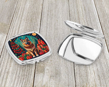 Load image into Gallery viewer, Belgian Tervuren Christmas Compact Mirror – Stylish Purse Mirror with Artistic Covers