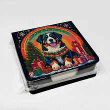 Load image into Gallery viewer, Bernese Mountain Dog Christmas PU Leather Note Paper Holder