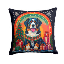 Load image into Gallery viewer, Bernese Mountain Dog Christmas Throw Pillow - 14x14 Decorative Pillow – Art for Your Home &amp; Patio