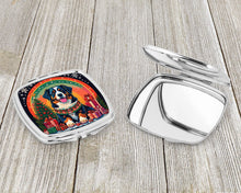 Load image into Gallery viewer, Bernese Mountain Dog Christmas Compact Mirror – Stylish Purse Mirror with Artistic Covers