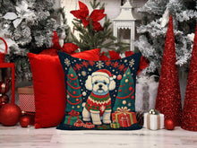 Load image into Gallery viewer, Bichon Frise Christmas Fabric Decorative Pillow