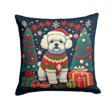 Load image into Gallery viewer, Bichon Frise Christmas Fabric Decorative Pillow