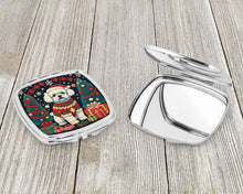 Load image into Gallery viewer, Bichon Frise Christmas Compact Mirror – Stylish Purse Mirror with Artistic Covers