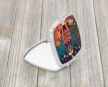 Load image into Gallery viewer, Bloodhound Christmas Compact Mirror – Stylish Purse Mirror with Artistic Covers