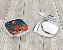 Load image into Gallery viewer, Bloodhound Christmas Compact Mirror – Stylish Purse Mirror with Artistic Covers