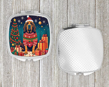 Load image into Gallery viewer, Bloodhound Christmas Compact Mirror – Stylish Purse Mirror with Artistic Covers