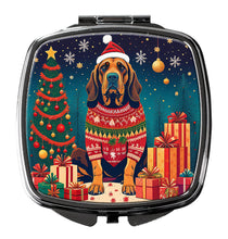 Load image into Gallery viewer, Bloodhound Christmas Compact Mirror – Stylish Purse Mirror with Artistic Covers