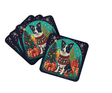 Load image into Gallery viewer, Border Collie Christmas Coasters - Set of 4 Lightweight Foam, Absorbent Drink Coasters