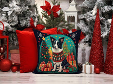 Load image into Gallery viewer, Border Collie Christmas Throw Pillow - 14x14 Decorative Pillow – Art for Your Home &amp; Patio