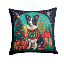 Load image into Gallery viewer, Border Collie Christmas Throw Pillow - 14x14 Decorative Pillow – Art for Your Home &amp; Patio