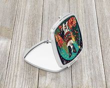 Load image into Gallery viewer, Border Collie Christmas Compact Mirror – Stylish Purse Mirror with Artistic Covers