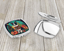 Load image into Gallery viewer, Border Collie Christmas Compact Mirror – Stylish Purse Mirror with Artistic Covers