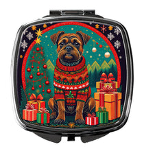 Load image into Gallery viewer, Border Terrier Christmas Compact Mirror – Stylish Purse Mirror with Artistic Covers