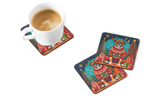 Load image into Gallery viewer, Boxer Christmas Coasters - Set of 4 Lightweight Foam, Absorbent Drink Coasters