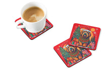 Load image into Gallery viewer, Briard Christmas Coasters - Set of 4 Lightweight Foam, Absorbent Drink Coasters