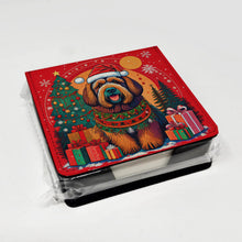 Load image into Gallery viewer, Briard Christmas PU Leather Note Paper Holder