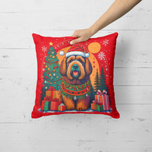 Load image into Gallery viewer, Briard Christmas Throw Pillow - 14x14 Decorative Pillow – Art for Your Home &amp; Patio