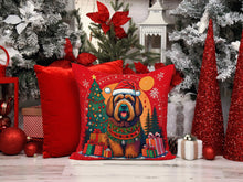 Load image into Gallery viewer, Briard Christmas Fabric Decorative Pillow