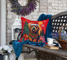 Load image into Gallery viewer, Briard Christmas Fabric Decorative Pillow