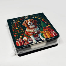 Load image into Gallery viewer, Brittany Spaniel Christmas PU Leather Note Paper Holder