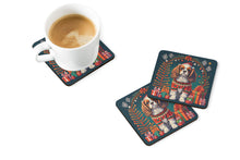 Load image into Gallery viewer, Cavalier King Charles Spaniel Christmas Coasters - Set of 4 Lightweight Foam, Absorbent Drink Coasters