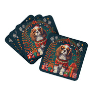 Load image into Gallery viewer, Cavalier King Charles Spaniel Christmas Coasters - Set of 4 Lightweight Foam, Absorbent Drink Coasters
