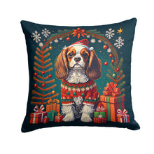 Load image into Gallery viewer, Cavalier King Charles Spaniel Christmas Throw Pillow - 14x14 Decorative Pillow – Art for Your Home &amp; Patio