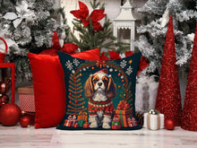 Load image into Gallery viewer, Cavalier King Charles Spaniel Christmas Fabric Decorative Pillow