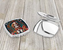 Load image into Gallery viewer, Cavalier King Charles Spaniel Christmas Compact Mirror – Stylish Purse Mirror with Artistic Covers