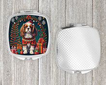 Load image into Gallery viewer, Cavalier King Charles Spaniel Christmas Compact Mirror – Stylish Purse Mirror with Artistic Covers
