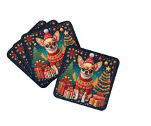 Load image into Gallery viewer, Chihuahua Christmas Coasters - Set of 4 Lightweight Foam, Absorbent Drink Coasters