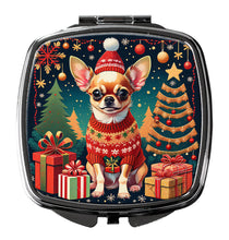 Load image into Gallery viewer, Chihuahua Christmas Compact Mirror – Stylish Purse Mirror with Artistic Covers