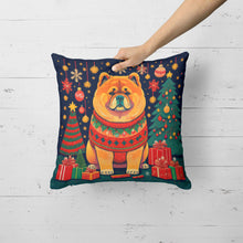 Load image into Gallery viewer, Chow Chow Christmas Throw Pillow - 14x14 Decorative Pillow – Art for Your Home &amp; Patio