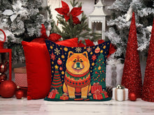 Load image into Gallery viewer, Chow Chow Christmas Throw Pillow - 14x14 Decorative Pillow – Art for Your Home &amp; Patio