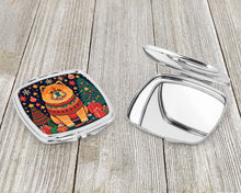 Load image into Gallery viewer, Chow Chow Christmas Compact Mirror – Stylish Purse Mirror with Artistic Covers