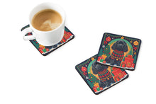 Load image into Gallery viewer, Black Cocker Spaniel Christmas Coasters - Set of 4 Lightweight Foam, Absorbent Drink Coasters
