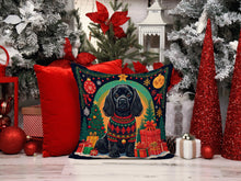 Load image into Gallery viewer, Black Cocker Spaniel Christmas Throw Pillow - 14x14 Decorative Pillow – Art for Your Home &amp; Patio