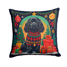 Load image into Gallery viewer, Black Cocker Spaniel Christmas Fabric Decorative Pillow