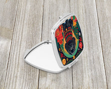 Load image into Gallery viewer, Black Cocker Spaniel Christmas Compact Mirror – Stylish Purse Mirror with Artistic Covers