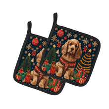 Load image into Gallery viewer, Cocker Spaniel Christmas Pot Holders - Set of 2 Decorative Kitchen Helpers | Made in the USA
