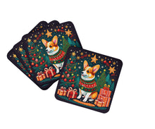 Load image into Gallery viewer, Corgi Christmas Coasters - Set of 4 Lightweight Foam, Absorbent Drink Coasters
