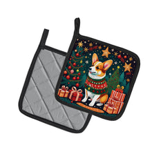 Load image into Gallery viewer, Corgi Christmas Pot Holders - Set of 2 Decorative Kitchen Helpers | Made in the USA