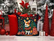 Load image into Gallery viewer, Corgi Christmas Throw Pillow - 14x14 Decorative Pillow – Art for Your Home &amp; Patio